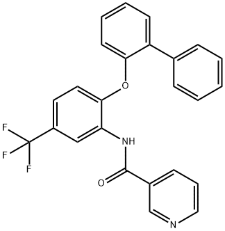 N-[2-(2-phenylphenoxy)-5-(trifluoromethyl)phenyl]pyridine-3-carboxamide 结构式