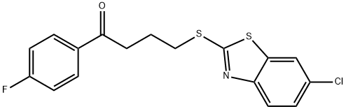 4-[(6-chloro-1,3-benzothiazol-2-yl)sulfanyl]-1-(4-fluorophenyl)butan-1-one 结构式
