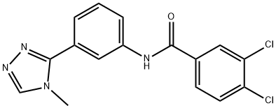 3,4-dichloro-N-[3-(4-methyl-1,2,4-triazol-3-yl)phenyl]benzamide 结构式