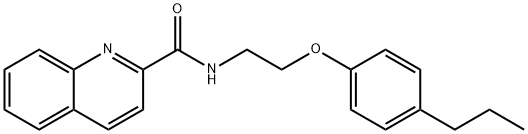 N-[2-(4-propylphenoxy)ethyl]quinoline-2-carboxamide 结构式