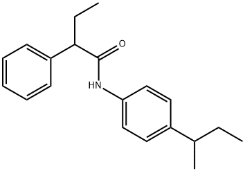 N-(4-butan-2-ylphenyl)-2-phenylbutanamide 结构式