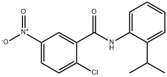2-chloro-5-nitro-N-(2-propan-2-ylphenyl)benzamide 结构式