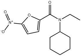 N-cyclohexyl-N-ethyl-5-nitrofuran-2-carboxamide 结构式