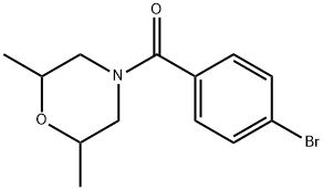 (4-bromophenyl)-(2,6-dimethylmorpholin-4-yl)methanone 结构式