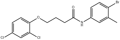 N-(4-bromo-3-methylphenyl)-4-(2,4-dichlorophenoxy)butanamide 结构式