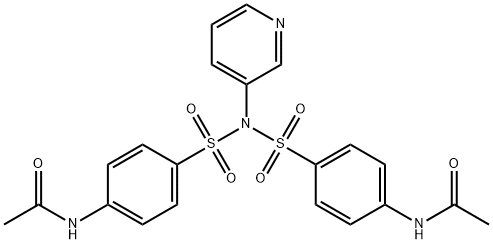 N-[4-[(4-acetamidophenyl)sulfonyl-pyridin-3-ylsulfamoyl]phenyl]acetamide 结构式