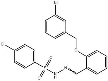 N-[(E)-[2-[(3-bromophenyl)methoxy]phenyl]methylideneamino]-4-chlorobenzenesulfonamide 结构式