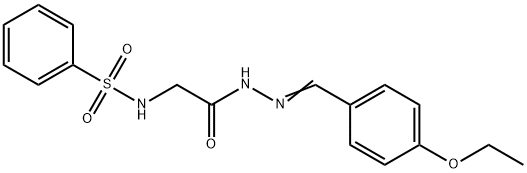 2-(benzenesulfonamido)-N-[(E)-(4-ethoxyphenyl)methylideneamino]acetamide 结构式
