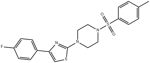 4-(4-fluorophenyl)-2-[4-(4-methylphenyl)sulfonylpiperazin-1-yl]-1,3-thiazole 结构式