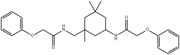 2-phenoxy-N-[[1,3,3-trimethyl-5-[(2-phenoxyacetyl)amino]cyclohexyl]methyl]acetamide 结构式