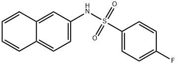 4-fluoro-N-naphthalen-2-ylbenzenesulfonamide 结构式