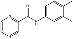 N-(3,4-dimethylphenyl)pyrazine-2-carboxamide 结构式