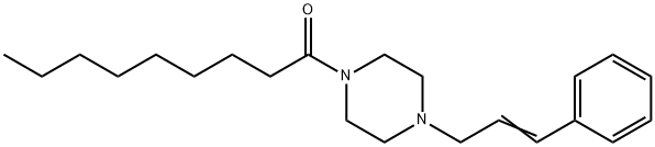 1-[4-[(E)-3-phenylprop-2-enyl]piperazin-1-yl]nonan-1-one 结构式