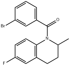 (3-bromophenyl)-(6-fluoro-2-methyl-3,4-dihydro-2H-quinolin-1-yl)methanone 结构式