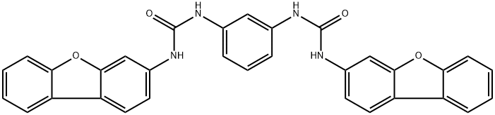 1-dibenzofuran-3-yl-3-[3-(dibenzofuran-3-ylcarbamoylamino)phenyl]urea 结构式