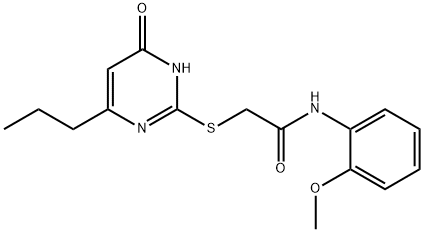 N-(2-methoxyphenyl)-2-[(4-oxo-6-propyl-1H-pyrimidin-2-yl)sulfanyl]acetamide 结构式