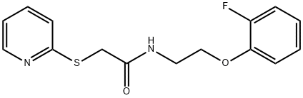 N-[2-(2-fluorophenoxy)ethyl]-2-pyridin-2-ylsulfanylacetamide 结构式