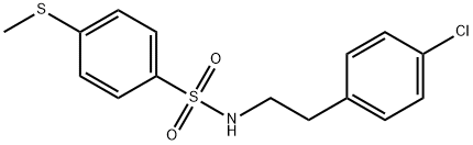 N-[2-(4-chlorophenyl)ethyl]-4-methylsulfanylbenzenesulfonamide 结构式