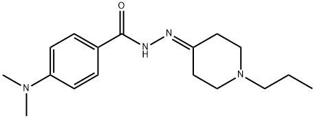 4-(dimethylamino)-N-[(1-propylpiperidin-4-ylidene)amino]benzamide 结构式