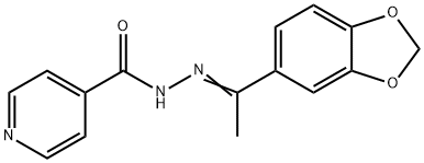 N-[(E)-1-(1,3-benzodioxol-5-yl)ethylideneamino]pyridine-4-carboxamide 结构式