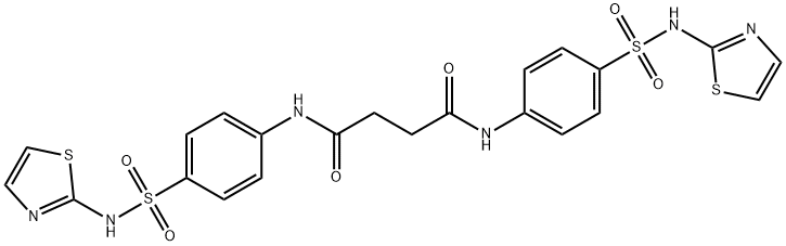 N,N'-bis[4-(1,3-thiazol-2-ylsulfamoyl)phenyl]butanediamide 结构式