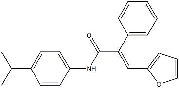 (E)-3-(furan-2-yl)-2-phenyl-N-(4-propan-2-ylphenyl)prop-2-enamide 结构式