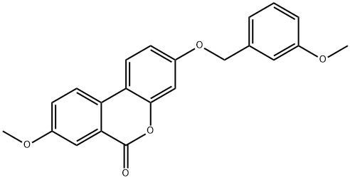 8-methoxy-3-[(3-methoxyphenyl)methoxy]benzo[c]chromen-6-one 结构式