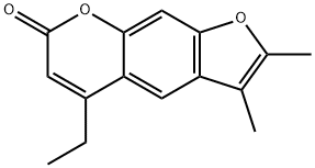 5-ethyl-2,3-dimethylfuro[3,2-g]chromen-7-one 结构式