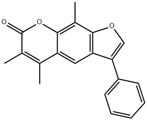 5,6,9-trimethyl-3-phenylfuro[3,2-g]chromen-7-one 结构式