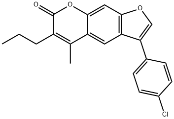 3-(4-chlorophenyl)-5-methyl-6-propylfuro[3,2-g]chromen-7-one 结构式