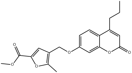 methyl 5-methyl-4-[(2-oxo-4-propylchromen-7-yl)oxymethyl]furan-2-carboxylate 结构式