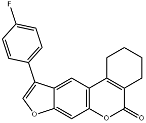 10-(4-fluorophenyl)-1,2,3,4-tetrahydro-[1]benzofuro[6,5-c]isochromen-5-one 结构式