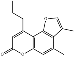 3,4-dimethyl-9-propylfuro[2,3-f]chromen-7-one 结构式