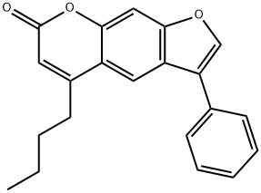 5-butyl-3-phenylfuro[3,2-g]chromen-7-one 结构式