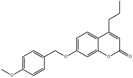 7-[(4-methoxyphenyl)methoxy]-4-propylchromen-2-one 结构式