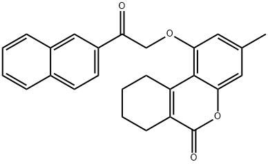 3-methyl-1-(2-naphthalen-2-yl-2-oxoethoxy)-7,8,9,10-tetrahydrobenzo[c]chromen-6-one 结构式
