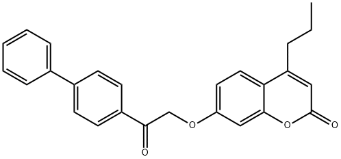 7-[2-oxo-2-(4-phenylphenyl)ethoxy]-4-propylchromen-2-one 结构式