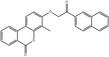 4-methyl-3-(2-naphthalen-2-yl-2-oxoethoxy)benzo[c]chromen-6-one 结构式