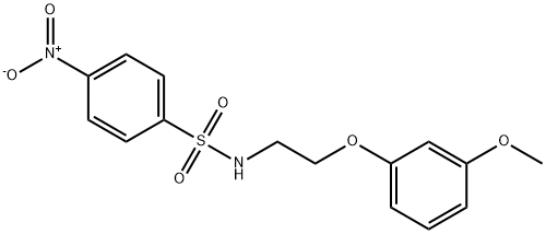 N-[2-(3-methoxyphenoxy)ethyl]-4-nitrobenzenesulfonamide 结构式