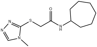 N-cycloheptyl-2-[(4-methyl-1,2,4-triazol-3-yl)sulfanyl]acetamide 结构式