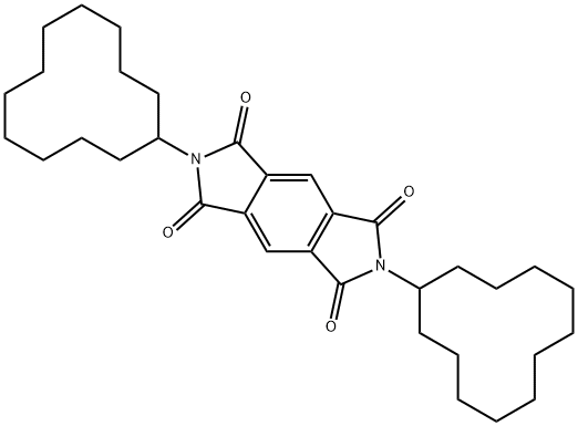 2,6-di(cyclododecyl)pyrrolo[3,4-f]isoindole-1,3,5,7-tetrone 结构式