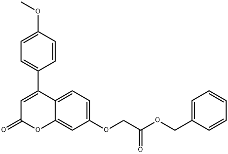 benzyl 2-[4-(4-methoxyphenyl)-2-oxochromen-7-yl]oxyacetate 结构式