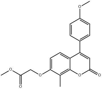 methyl 2-[4-(4-methoxyphenyl)-8-methyl-2-oxochromen-7-yl]oxyacetate 结构式