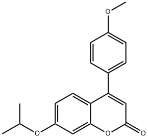 4-(4-methoxyphenyl)-7-propan-2-yloxychromen-2-one 结构式