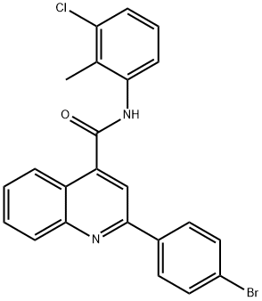 2-(4-bromophenyl)-N-(3-chloro-2-methylphenyl)quinoline-4-carboxamide 结构式