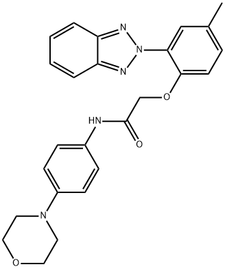 2-[2-(benzotriazol-2-yl)-4-methylphenoxy]-N-(4-morpholin-4-ylphenyl)acetamide 结构式