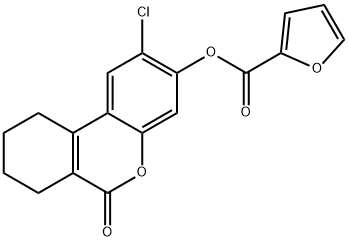 (2-chloro-6-oxo-7,8,9,10-tetrahydrobenzo[c]chromen-3-yl) furan-2-carboxylate 结构式