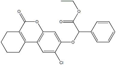 ethyl 2-[(2-chloro-6-oxo-7,8,9,10-tetrahydrobenzo[c]chromen-3-yl)oxy]-2-phenylacetate 结构式