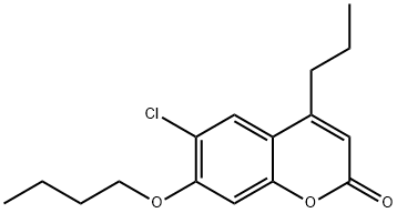 7-butoxy-6-chloro-4-propylchromen-2-one 结构式