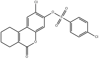 (2-chloro-6-oxo-7,8,9,10-tetrahydrobenzo[c]chromen-3-yl) 4-chlorobenzenesulfonate 结构式